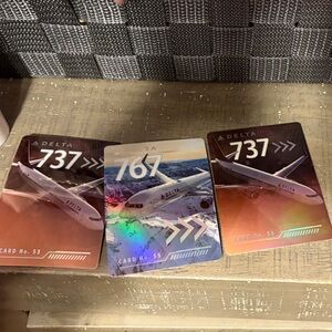 Delta Aircraft Collectible Card Trio